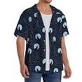 thumbnail image 2 of Sikiie Night Forest Wolf Men's Cuban Shirt, Hawaiian Shirts, Business Casual Button Down Shirts, Short Sleeve Shirt-X-Large, 2 of 5