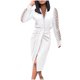 thumbnail image 1 of Otoño e invierno mujeres Sexy cuello en V sólido adelgazamiento encaje manga larga hendidura vendaje dibujar trasero nalgas vestido de fiesta Fridja  NMB3445, 1 of 8