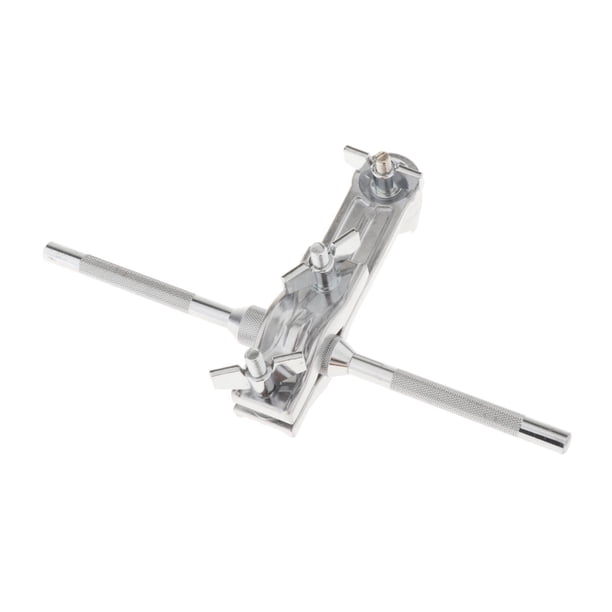 Soporte de montaje ajustable para cencerro de tambor: soporte de hardware resistente para instrumentos musicales. Doble cabeza