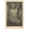thumbnail image 2 of Lodewijk Schelfhout 11x14 Black Ornate Wood Framed Double Matted Museum Art Print Titled: Sitting Woman (1915), 2 of 5