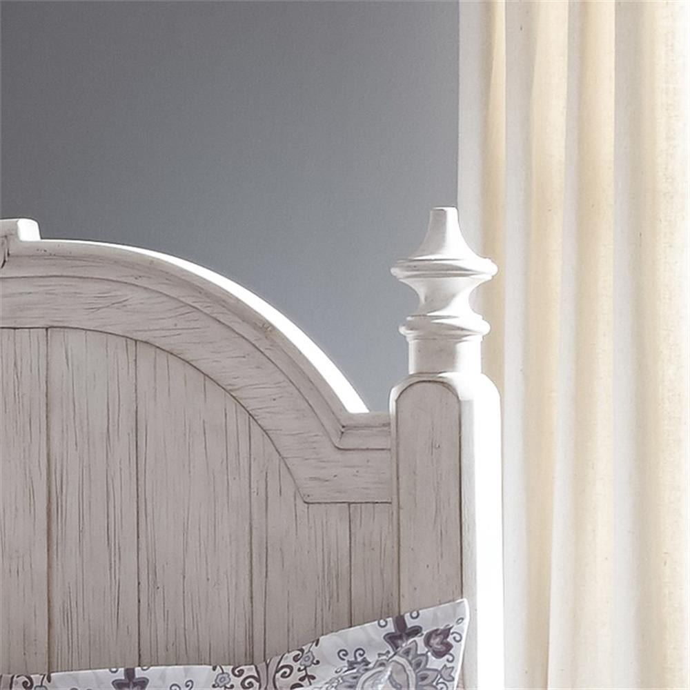 Farmhouse Reimagined White Queen Wood Poster Headboard