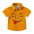 thumbnail image 3 of Chemise à Manches Courtes pour Enfants avec Poche et Imprimé, Haut Décontracté à Col Rond pour Garçons et Filles, Âges 2-15 Ans en Vert Armée, 3 of 8