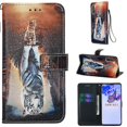 thumbnail image 2 of Compatible avec Samsung Galaxy A21 Étui Portefeuille en Cuir avec Support de Carte Motif - Cat et Tiger, 2 of 4
