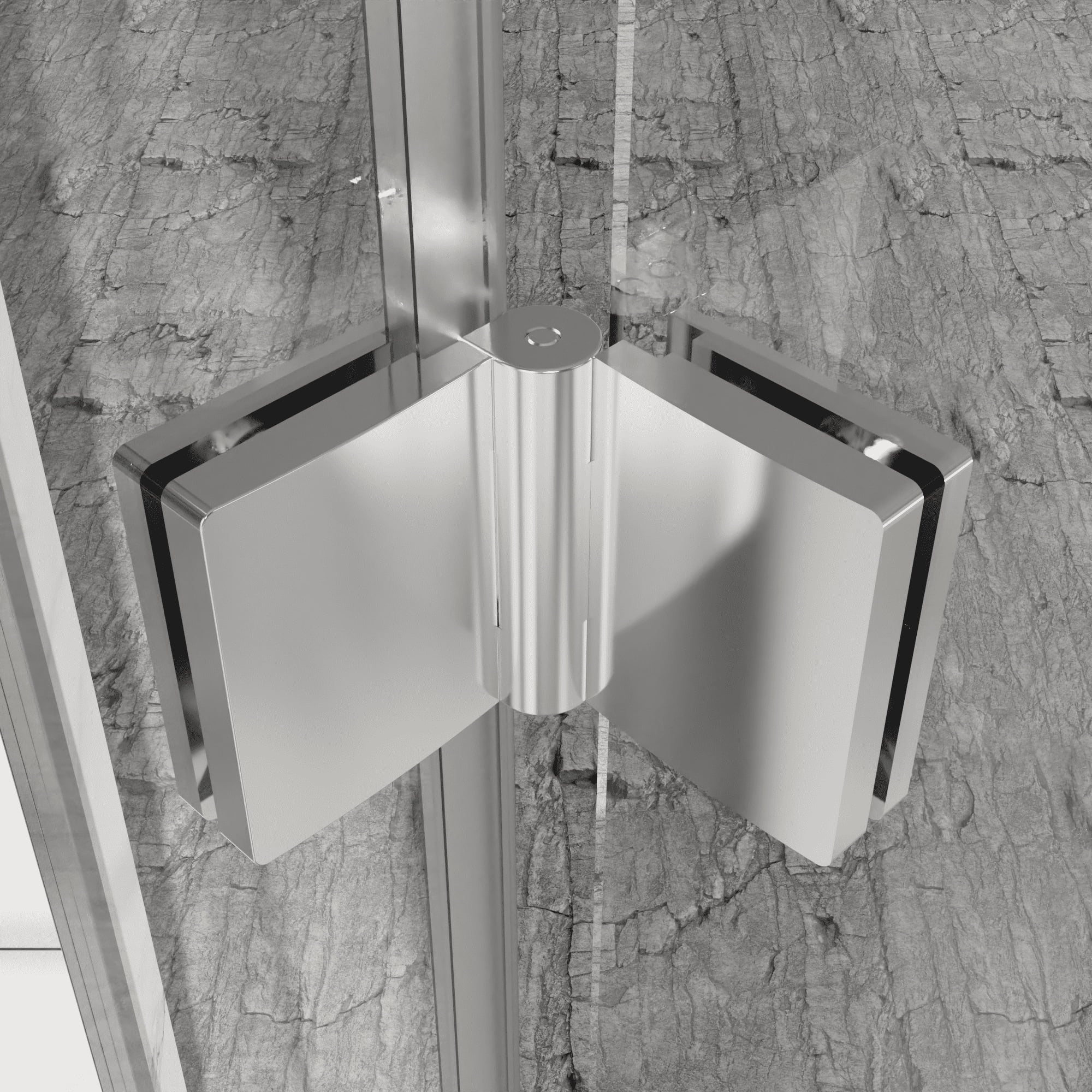 Pivot Shower Doors, 32" W x 72" H Frameless Bi-fold Swing Shower Door,1/4" (6mm) Clear Tempered Glass, Chrome, Reversible Installation