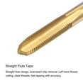 thumbnail image 3 of Uxcell M5 x 0.8 Left Hand Titanium Coated High Speed Steel Machine Straight Flute Tap, 3 of 6