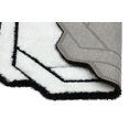 thumbnail image 5 of Florida Black White Shaggy Thick Plush Rug 5241, 5 of 5