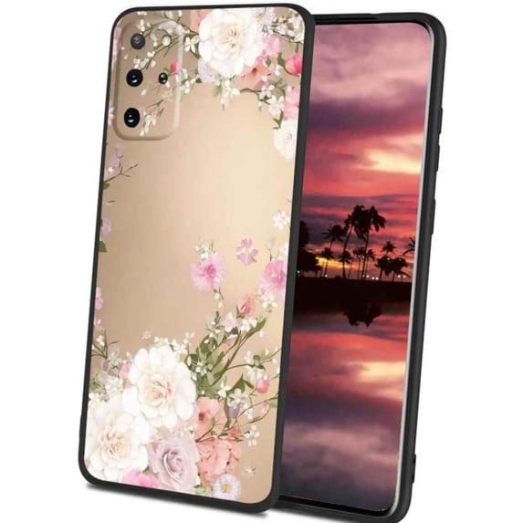 Compatible with Samsung Galaxy S20+ Plus Phone Case, Floral-Flowers-Cute61 Case Men Women, Flexible Silicone Shockproof Case for Samsung Galaxy S20+ Plus