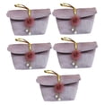 thumbnail image 4 of Rongfmy 5 Pcs Sac de Fête d'Anniversaire Réutilisable pour Fête Douches Nuptiales Affaires Rose, 4 of 6
