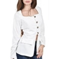 thumbnail image 4 of Blusa con botones metalicos Roman Fashion /Juvenil, 1912 (Blanco) blanco M, 4 of 5