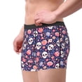 thumbnail image 2 of Yiaed white Skull Flower Print Men's Soft Cotton Boxer Shorts Breathable Boxers Underwear Moisture-Wicking Underwear Stretch Boxer Briefs for Man-XX-Large, 2 of 5