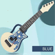 thumbnail image 4 of Guitarra De Niño Niña Juguete orilla Malubero, Azul, 4 of 5