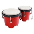 thumbnail image 3 of Juego de batería Bongos de percusión de 4 "y 5", tambor de mano , instrumentos musicales educativos para principiantes, regalos de vacaciones , Rojo CUTICAT tambor bongó, 3 of 8