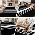 thumbnail image 5 of 5'x8' Area Rugs, Black White Stripe Indoor Outdoor Area Rug for Living Room Bedroom, Modern Rustic Vertical Striped Washable Bathroom Rugs Kitchen Floor Carpet Mats Home Decor Aesthetic, 5 of 8