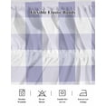 thumbnail image 5 of Purple Plaid Wrap Around Bed Skirts for King Bed 16" Drop,Bed Skirt with Adjustable Elastic Belt Dust Ruffle Bed Valance for Bedroom Hotel Spring Summer Farmhouse Buffalo Checkered Bed Frame Cover, 5 of 7