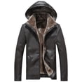 thumbnail image 4 of Chaquetas de cuero de PU con capucha para motocicleta, nuevas chaquetas de cuero para hombre, chaquetas de PU para motocicleta a prueba de agua, abrigos de cuero de terciopelo para motociclista, abrig, 4 of 5
