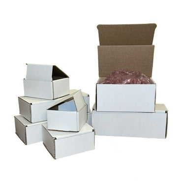 100 8x4x2 White Cardboard Paper Boxes Mailing Packing Shipping Box Corrugated Carton