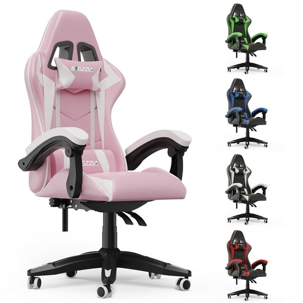 Chaise de jeu rose pour fille, chaise de course sportive, fauteuil  d'ordinateur, chaise de bureau