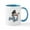White/Blue Inside, variant on CafePress - Lone Wolf Mugs - 11 oz Ceramic Mug - Novelty Coffee Tea Cup