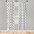 thumbnail image 2 of Ambesonne Scottie Dog 4-Panel Curtains, Breed with Sailor Shirt, 56"x63", Black Blue and Scarlet, 2 of 4
