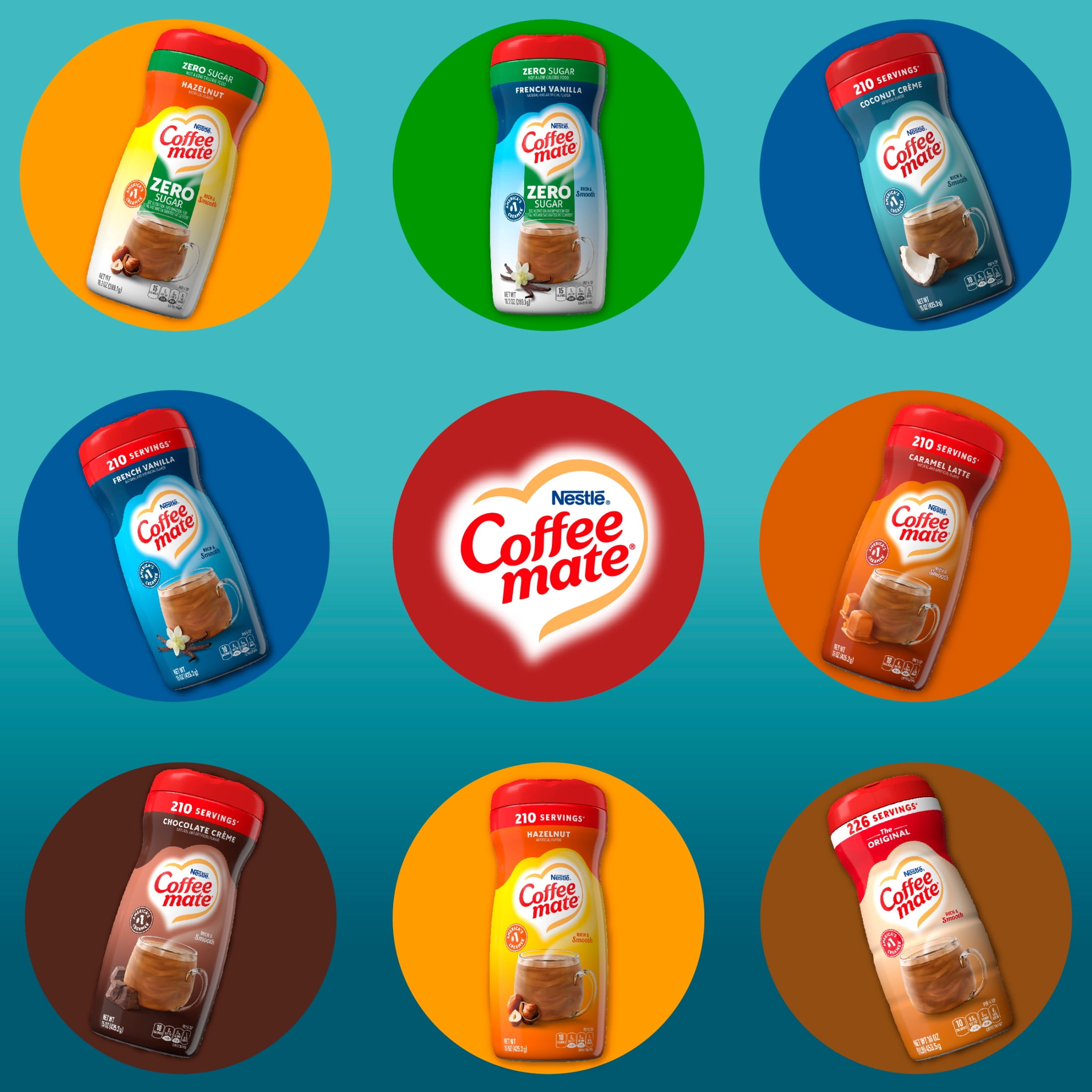 (6 pack) Coffee mate Coconut Crème Flavored Powdered Coffee Creamer, Non Dairy Creamer 15 oz