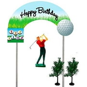Cake/Food/Cupcake/Desert Decoration Banner Decorating Topper Kit (Golf)