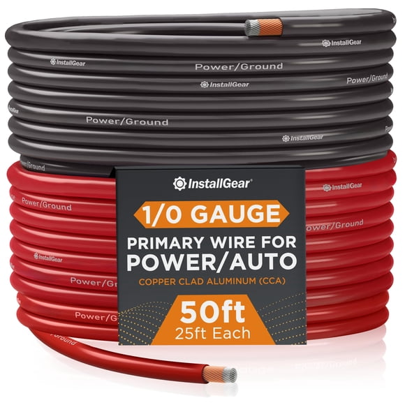 Wire InstallGear calibre 1/0 (15 m) de aluminio revestido de cobre CCA