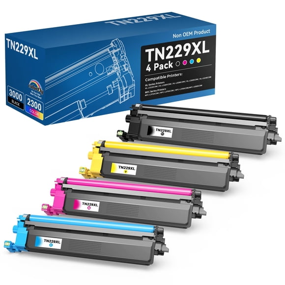 TN229XL Toner Cartridges Replacement for Brother TN229 229XL DR229CL Compatible with MFC-L3780CDW MFC-L3720CDW MFC-L3765CDW HL-L3280CDW HL-L3220CDW H