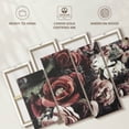 thumbnail image 6 of Elephant Stock Faux Roses Wall Art - Horizontal Multi Panel Canvas - Living Room Wall Decor - Floral And Botanical Multi Panel - Red And Beige Decor - 68" x 42", 6 of 8