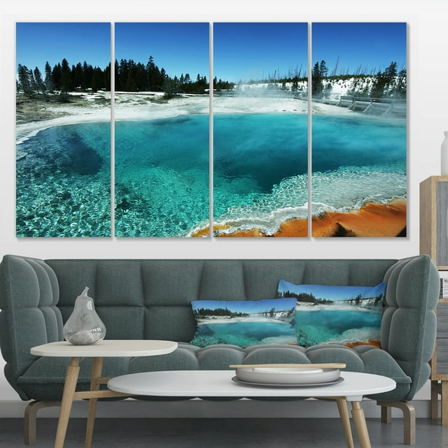 Fantastic Blue Yellowstone Lake - Art Mural Paysage sur Toile