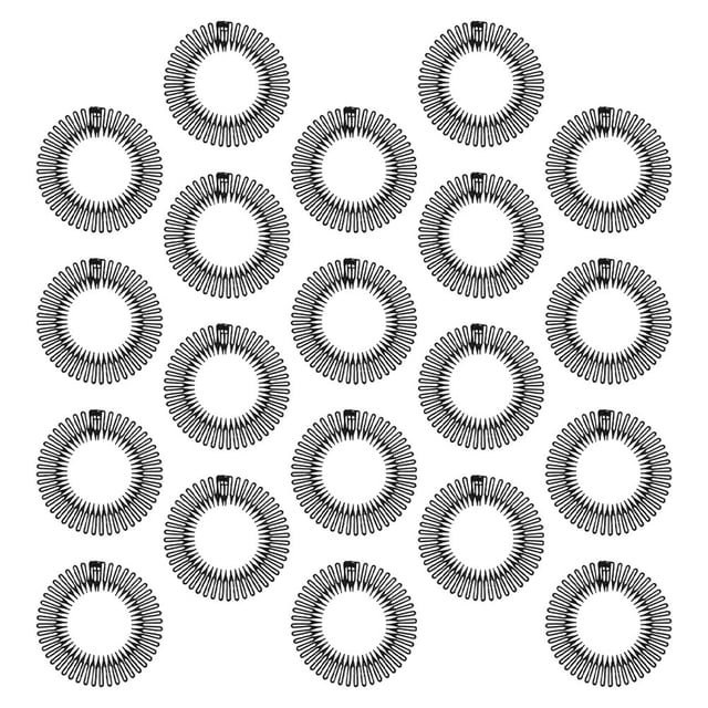 WEUVEB 20Ud Peines Elásticas Negras Cómodas De Plástico ABS Para Manejo Fácil Y Estilo Impecable