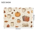 thumbnail image 4 of Yayeee Bath Rugs for Bathroom Floor Set of 2 Non Slip Fluffy Soft Absorbent Mat, Fall Beige Pumpkin, 4 of 7