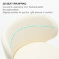 thumbnail image 2 of Titanium Stainless Steel Swivel Bar Stool, Modern White Leather Adjustable Height Kitchen Counter Chair with Backrest & Footrest, BIFMA Certified Gaslift, 1pc, 2 of 5