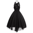 thumbnail image 2 of FcBaudy Robe Sans Manches à Col Rond, Robes d'Été pour Femmes, Robes pour Femmes Robe en Dentelle pour Femmes Robe Vintage Robe de Cour Princesse Robe Courte Sans Manches Robe pour Femmes, 2 of 5