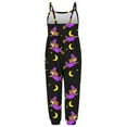 thumbnail image 6 of Odeerbi Toddler Girls Halloween Sleeveless Jumpsuit Strap Romper Kids Comfortable Cute Halloween Print Suspenders Leisure Long Pants Toddler Clothes Black, 6 of 6