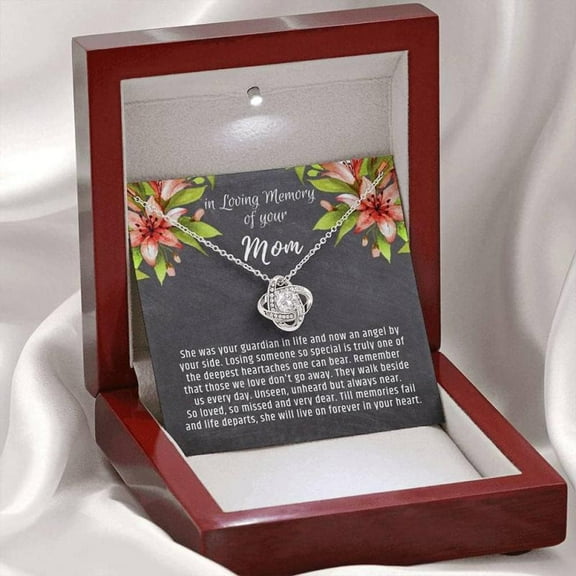 Loss of Mother Gift Necklace: Death of Mom, Parent, Condolences, Mourning, Grieving, Passing, Sympathy Gift, Sorry For Your Loss, Memorialr, Anniversary Gift, Necklace With Message Card & Box