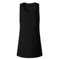 thumbnail image 4 of SMihono Robe d'Été Grande Taille pour Femmes 2023 Été Confortable Décontractée Sans Manches Col Rond avec Boutons et Poches Robe Courte, 4 of 6