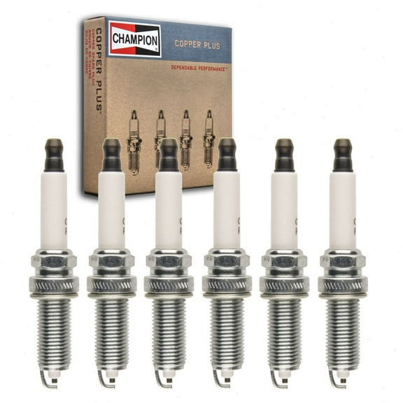 6 pc Champion Copper Plus Spark Plugs compatible with Nissan Altima 3.5L V6 2007-2018