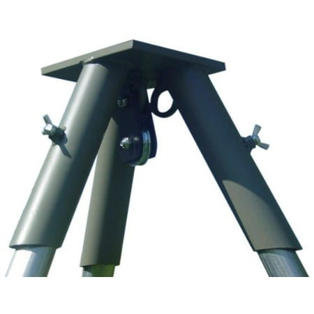 Boss Buck DIY Tripod Stand For 55 Gallon Drum Deer Feeder - Heavy Duty Green Tripod Only, Fits Plastic Or Metal Barrels