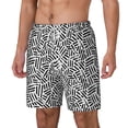 thumbnail image 2 of Uemuo Weave Geometric Pattern Mens Swim Trunks Quick Dry Board Shorts with Mesh Lining, Stretch Beach Shorts Quick Dry No-Chafing Board Shorts-Medium, 2 of 9