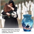 thumbnail image 4 of Cowboy Memorial Urn For Men And Woman - Blue Urns For Human Ashes Adult Man - 10 Inch 1 Large Cremation Urn For Male & Female - Small Keepsake Urns For Human Ashes For Mother Set Of 4, 3 Inch, 4 of 7