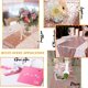 thumbnail image 3 of Camino de mesa de oro rosa, 1 pieza Camino de mesa de oro rosa brillante real para banquete de boda, fiesta, baby shower, decoración de cumpleaños - 30 x 275 cm, 3 of 4