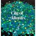 thumbnail image 2 of Glitter Heart Co. Glitter - High Quality Polyester Glitter - City of Atlantis- Holographic Teal Chunky &ndash; 2 oz Bag, 2 of 2