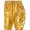 Gold, variant on MSemis Kids Girls Boys Shiny Metallic Dance Harem Pant Gymnastics Athletic Leggings