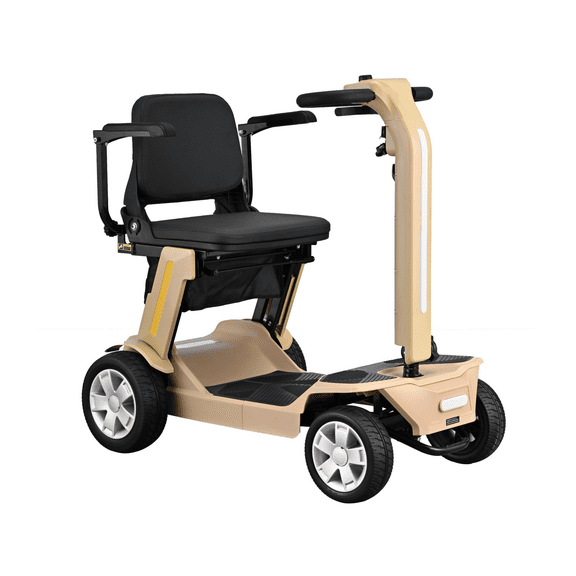 Reyhee Flex Mobility 4-Wheel Mobility Scooter, Beige, 88 lb Limit