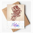 thumbnail image 1 of Chinese Dragon Animal Portrait Welcome Back Greeting Cards Envelopes Blank, 1 of 3