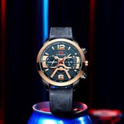 VAVA VOOM Pilot Calendar Quartz Men Wristwatch Chronograph Fashion Casual Watch Brand Aircraft Sports Military Army Brown Leather Watches