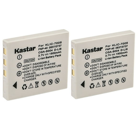Kastar 2-Pack Battery Replacement for Sanyo Xacti VPC-E870, Xacti VPC-E870G, Xacti VPC-E875, Xacti VPC-E875EX, Xacti VPC-E890, HP R742, HP LI40, Q6277A, Q2232-80005, Photosmart R742, R742v, R742xi