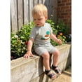 thumbnail image 6 of BemeyourBBs Newborn Baby Boy Duck Outfits Cute Infant Boys Summer Clothes Mallard Embroidered Striped Crew Neck Short Sleeve Romper and Shorts 2 Pcs Set, 6 of 9