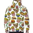 thumbnail image 7 of Wukai Hot Dog With One Sausage Print Men Hoodies Fleece Sweatshirts Long Sleeve Sweaters Pullover Fall Outfits Winter Clothes-XX-Large, 7 of 7