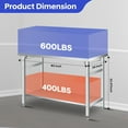 thumbnail image 4 of GloryStar Table Pliante Commerciale en Acier Inoxydable, Capacité de 920 Lb, Tablette Inférieure Réglable pour Traiteur, Cuisine, Atelier, 4 of 7